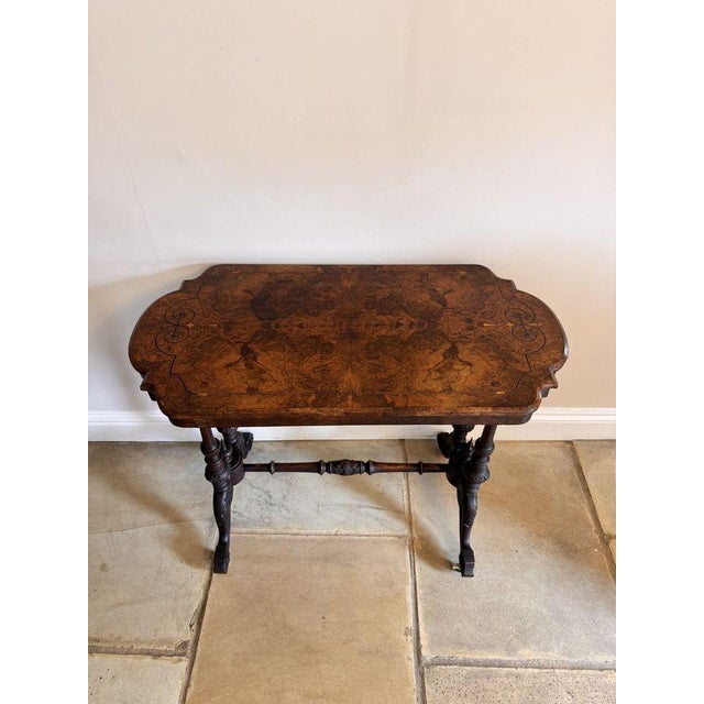 Antique Victorian Burr Walnut Occasional Table, 1860 For Sale - Image 4 of 6