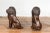 Early 21st Century Contemporary Lost Wax Cast Outdoor Sitting Lions with Dark Bronze Patina - A Pair For Sale - Image 5 of 13