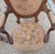 Champagne Victorian Floral Needlepoint Tapestry Covered Armchair For Sale - Image 8 of 12