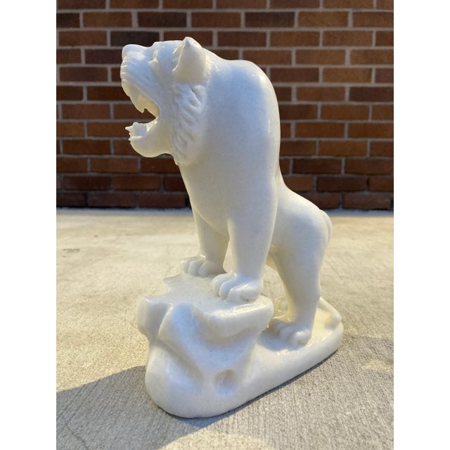 1980s Hand Carved Soapstone Tiger Sculpture Vietnam For Sale - Image 5 of 13