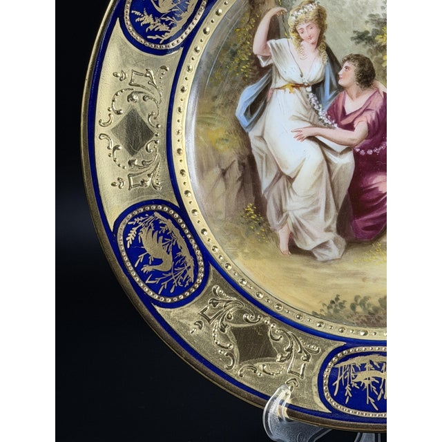 Porcelain Rinaldo and Armida Cabinet Plate by F. Ott for Royal Vienna, 19th Century For Sale - Image 3 of 14