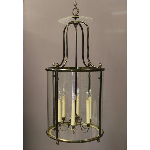 20th Century Six-Light Brass Lantern, 1950s For Sale - Image 14 of 14