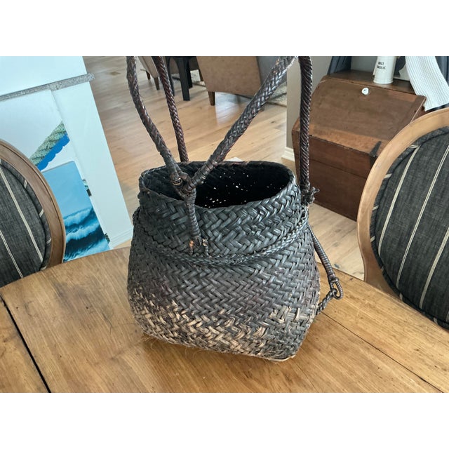 Native American Antique Gathering Basket For Sale - Image 3 of 7