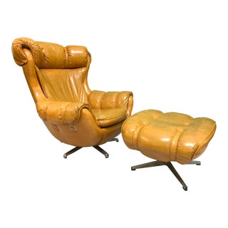 Scoop Lounge Chair and Ottoman by Carter For Sale