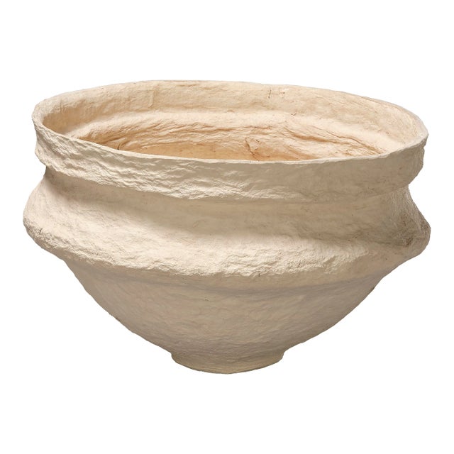 Jamie Young Landscape Large Bowl in Cream For Sale