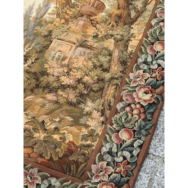 Vintage Aubusson Style Jacquard Tapestry, 1980s For Sale - Image 13 of 18
