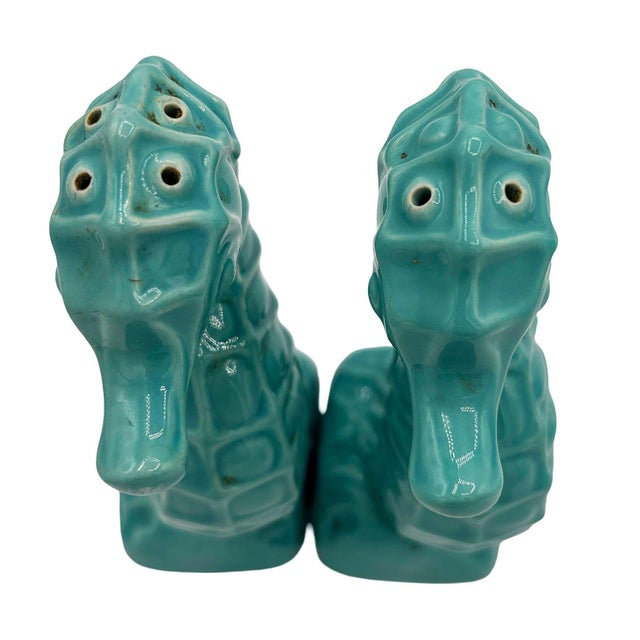 1990s 1990s Modernist Ceramic Trader Vic's Hawaii Seahorse Tiki Mug, Salt & Pepper Set For Sale - Image 5 of 9