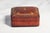 Burgundy Lovely Small Mid Century Vintage Square Gold Gilt Hand Tooled Leather Jewelry Storage Presentation Box For Sale - Image 8 of 9