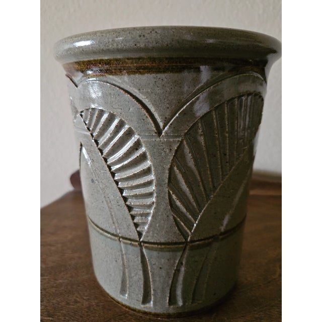 Early 21st Century Early 21st Century Studio Pottery Canister Planter For Sale - Image 5 of 10
