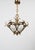 Rococo 1960s Spanish Rococo Revival Cast Brass Chandelier With Frosted Textured Glass For Sale - Image 3 of 10