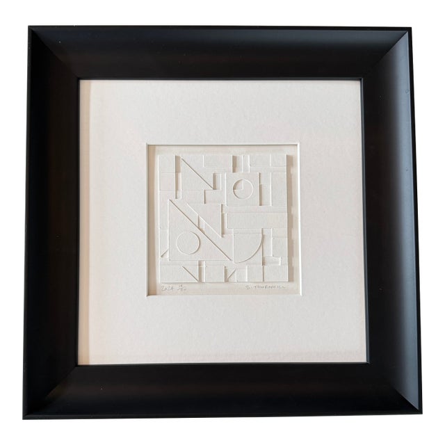 2024 Sean Thornhill Geometric 3d in Ivory, Framed For Sale