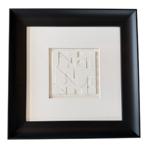2024 Sean Thornhill Geometric 3d in Ivory, Framed