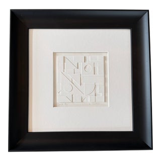 2024 Sean Thornhill Geometric 3d in Ivory, in Antique Frame For Sale