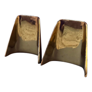 Ben Seibel 1950’s Shovel Bookends Brass Plated Mid-Century Swank