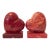 Italian Red Alabaster Bookends - A Pair For Sale