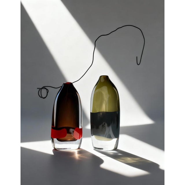 Kaiho III Vase in Mouthblown Glass by Pia Wüstenberg For Sale - Image 8 of 9