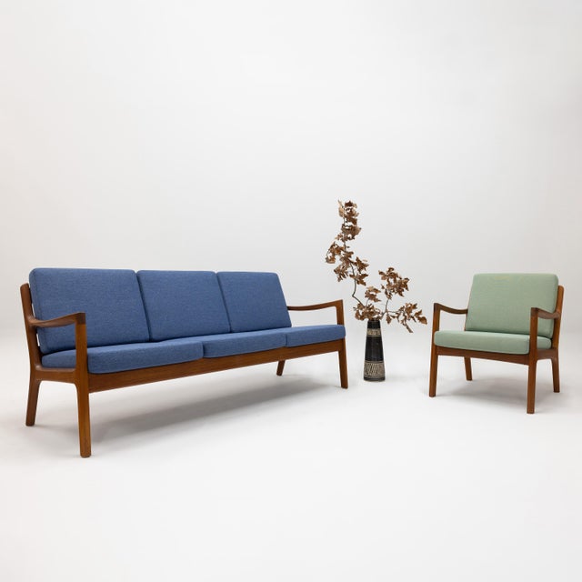 Vintage Senator Sofa and Chair by Ole Wanscher for Cado, 1960s, Set of 2 For Sale - Image 8 of 8