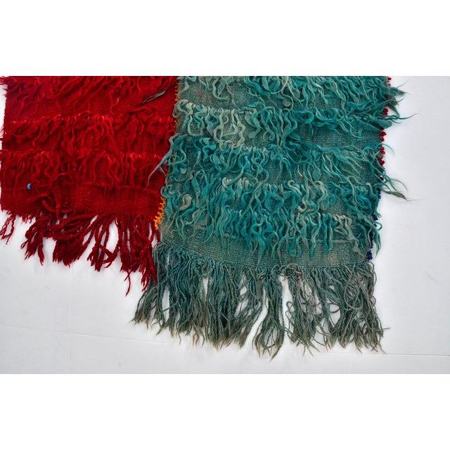 1960s Vintage AngORA Wool Kurdish Rug For Sale - Image 5 of 10