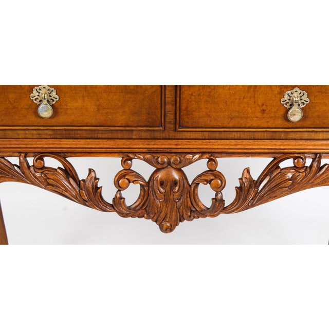 Brown 20th Century Burr Walnut Cocktail Cabinet For Sale - Image 8 of 18