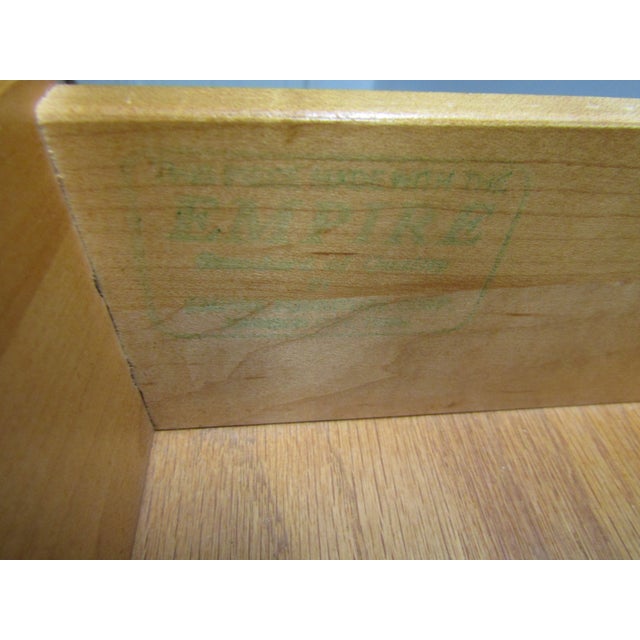 Empire Furniture Solid Maple High Chest of Drawers With Mirror For Sale - Image 10 of 15