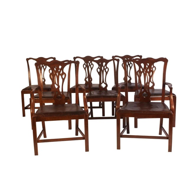 Set of 8 Chippendale Style Dining Chairs England C.1900 For Sale - Image 11 of 11
