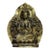 Gilt Bronze Thousand-Armed Guanyin (Avalokiteshvara) Figurine With Halo Backplate For Sale