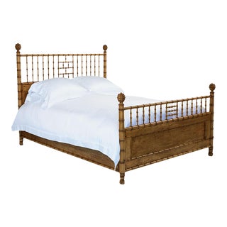 Michael Smith Faux Bamboo Queen Bed For Sale