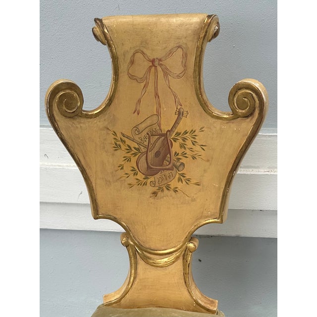 Venetian Rococo Style Painted and Gilded Side Chair For Sale In West Palm - Image 6 of 15