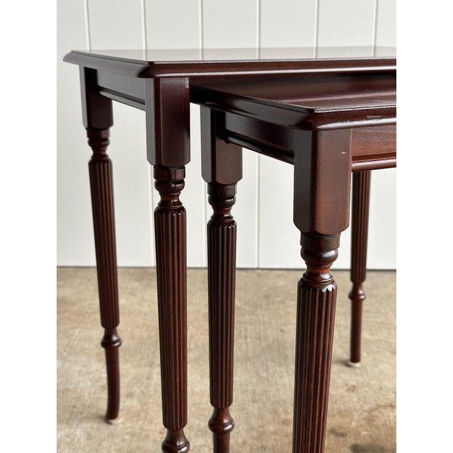 Traditional Vintage Mahogany Petite Pedestals, Pair For Sale - Image 3 of 17