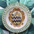 Italian hand painted plated featuring Macchiavelli Rucellai and Davanzati Crests. Made in Italy by Deruta. Set of 3....