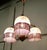 French Triple Fringed Glass Pendant Light, 1930 For Sale - Image 3 of 9