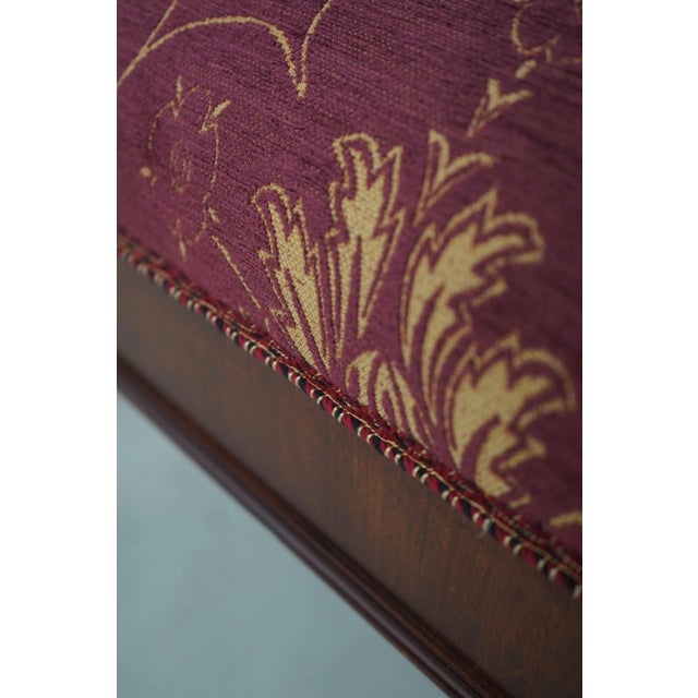 1990s French Regency Style Large Ottoman or Bench W. New Upholstery For Sale - Image 5 of 12