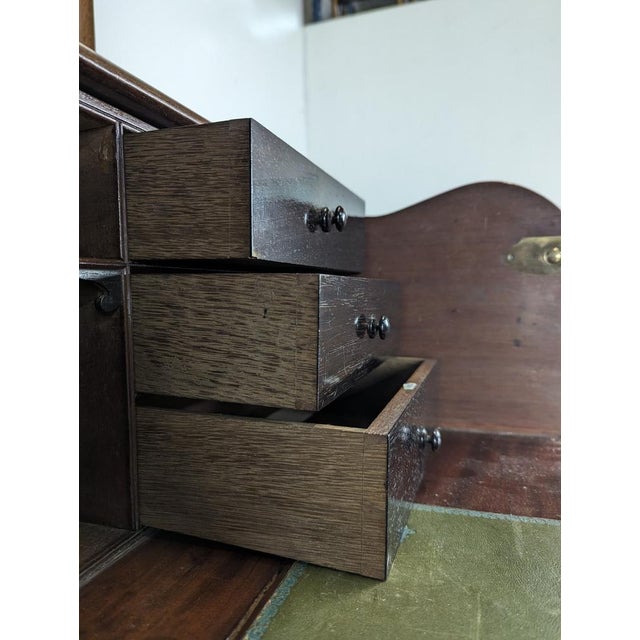 Wood English Mahogany Bookcase with Secretary For Sale - Image 7 of 14