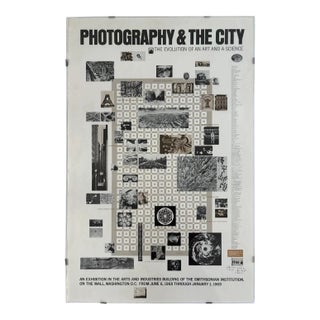 1968 Hand Signed by Charles Eames Poster Photography and the City Smithsonian For Sale