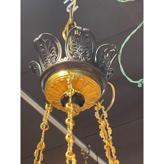 19th Century French Empire Chandelier For Sale - Image 5 of 8