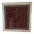 Vintage Hand‑Painted Yazd Silk Textile (1970s) — Professionally Framed on Linen, Maroon Ground For Sale