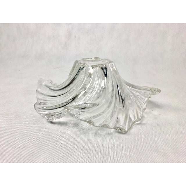 Glass Large German Swirling Comet Crystal Glass Serving Bowl from Mikasa, 1980s For Sale - Image 7 of 8