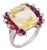1950s Oscar Heyman Gia 17.33 Carat No Heat Yellow Sapphire Ruby Diamond Platinum Ring, Size 7.5 For Sale
