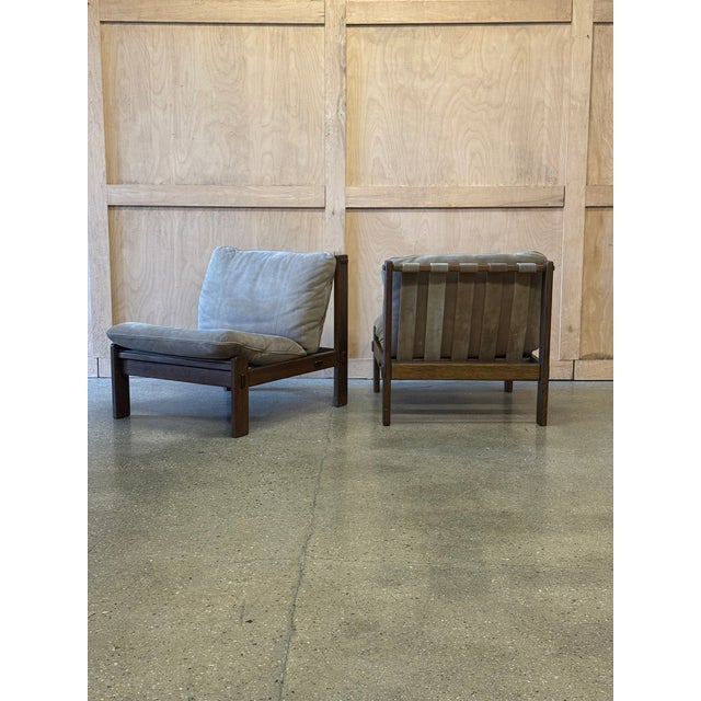 Dutch Oak Lounge Chair For Sale - Image 4 of 8