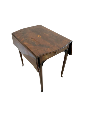 Antique George III Mahogany Inlaid Butterfly Pembroke Table, 1780