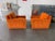 1970s Tailored Mid-Century Lounge Chairs – Down-Filled Pair in Burnt Orange Upholstery For Sale In Naples, FL - Image 6 of 12
