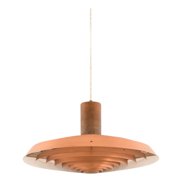 Langelinie Pendant in Copper and Lacquer attributed to Poul Henningsen, 1950s For Sale