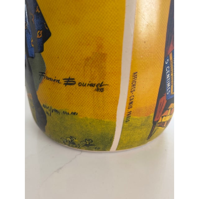 Ceramic Vintage French Chocolat Menier Advertising Ceramic Umbrella Stand Firmin Bouisset Paris For Sale - Image 7 of 8
