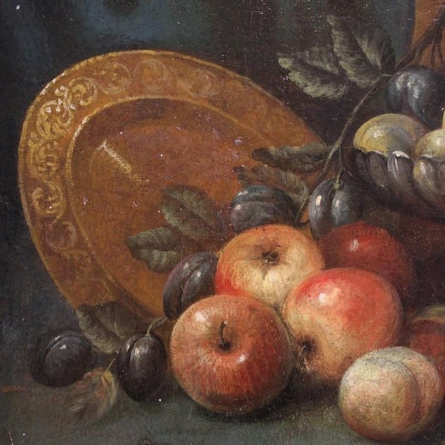 Italian Artist, Still Life Painting, 1750, Oil on Canvas For Sale - Image 9 of 16