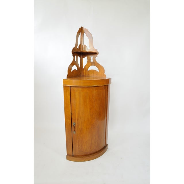 Corner Cupboard with Rounded Front, Early 20th Century For Sale - Image 14 of 14