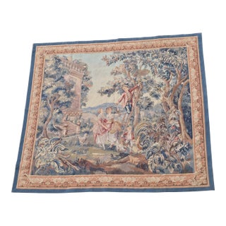 Aubusson Style French Tapestry "The Cherry Pickers" For Sale