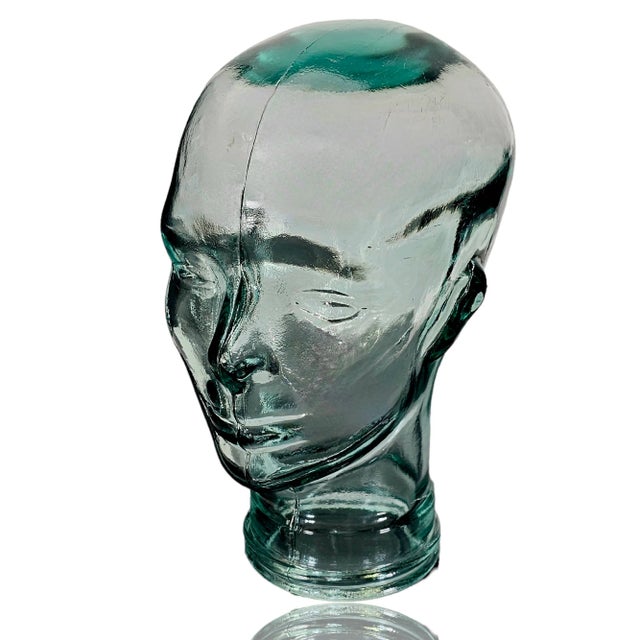 Postmodern Late 20th-Century Recycled Glass Mannequin Head Sculpture For Sale - Image 3 of 8