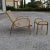 Wood Set of Armchair and Footrest with Rope Seats For Sale - Image 7 of 9