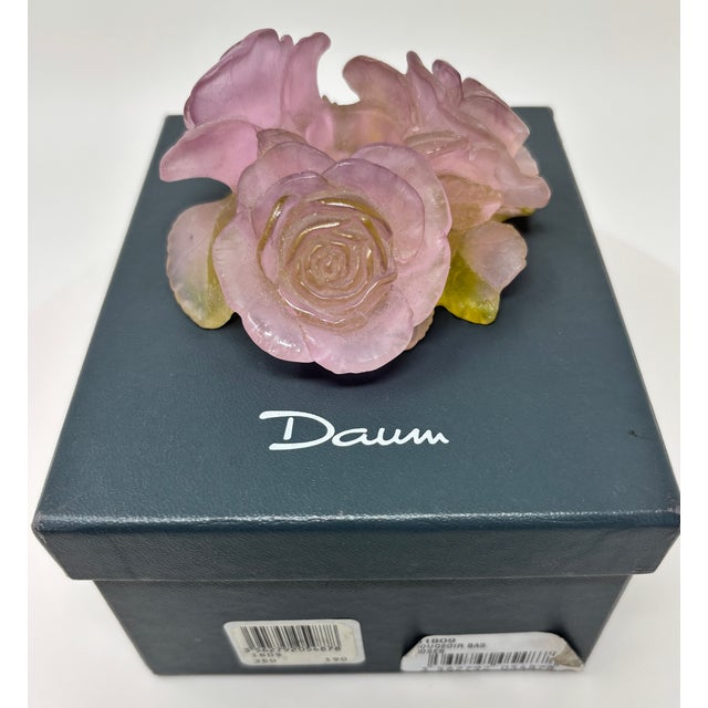 Contemporary Daum Candleholder, Collectible Decorative Object, Glass, 1990, France For Sale - Image 3 of 14