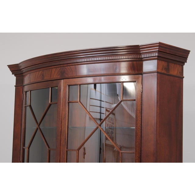 Baker Historic Charleston Bow Front Mahogany China Cabinet For Sale - Image 13 of 17